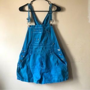 Vintage Overall Shorts | Blue